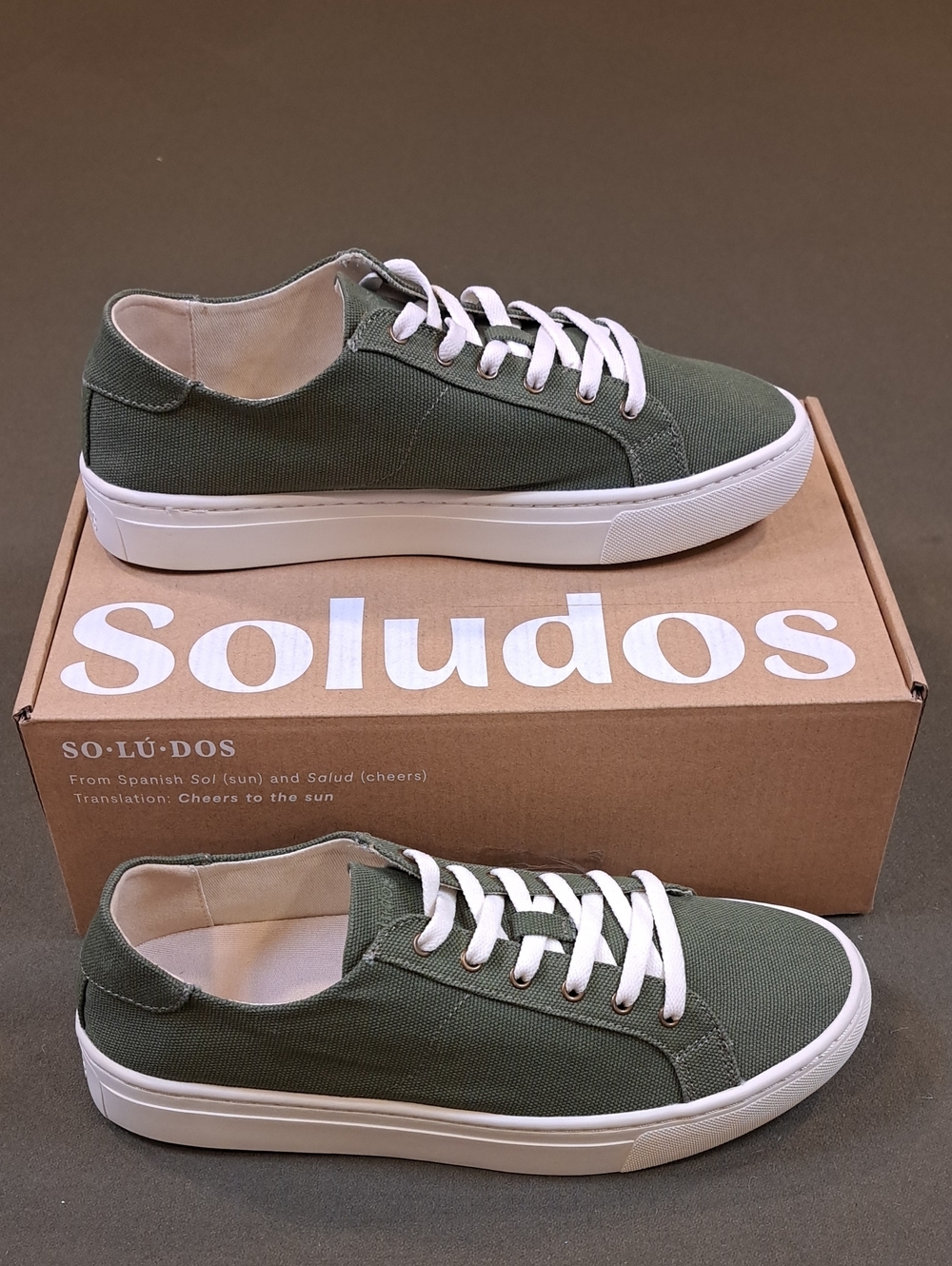 Soludos Men's Ibiza Canvas Sneakers - Color: Olive Green - Size: 8
